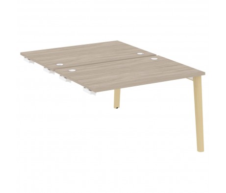Стол-приставка двойной к опорным элементам, опоры - массив дерева 118x163,5x75 Onix Wood