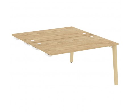 Стол-приставка двойной к опорным элементам, опоры - массив дерева 138x163,5x75 Onix Wood