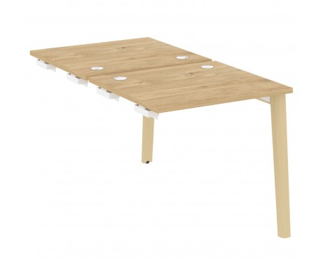 Стол-приставка двойной к опорным элементам, опоры - массив дерева 78x147,5x75 Onix Wood