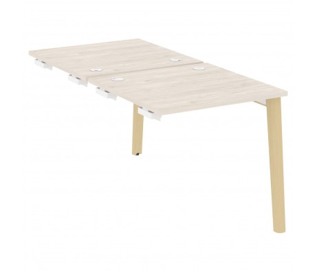 Стол-приставка двойной к опорным элементам, опоры - массив дерева 78x163,5x75 Onix Wood