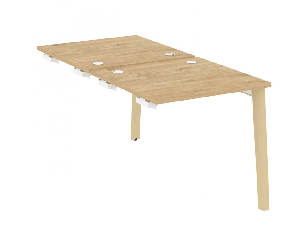 Стол-приставка двойной к опорным элементам, опоры - массив дерева 78x163,5x75 Onix Wood