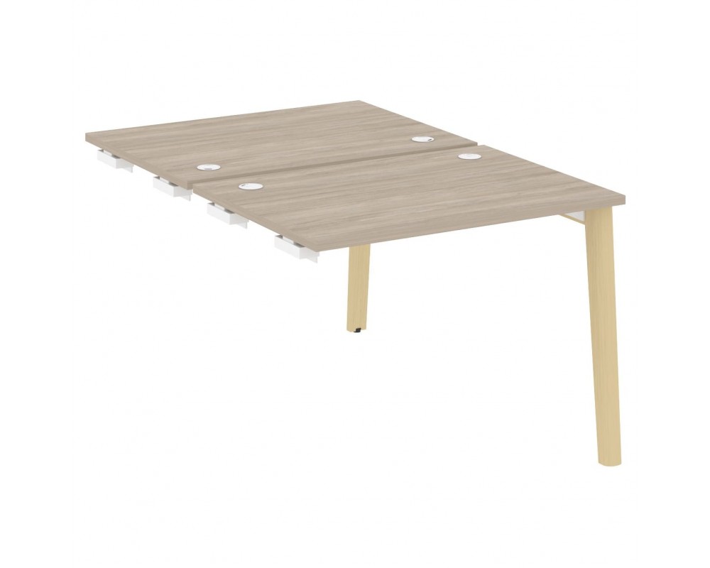 Стол-приставка двойной к опорным элементам, опоры - массив дерева 98x147,5x75 Onix Wood