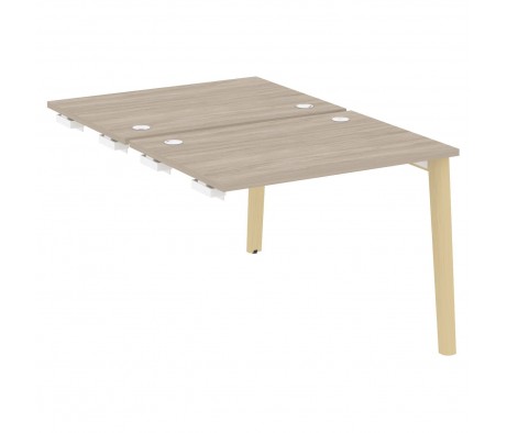 Стол-приставка двойной к опорным элементам, опоры - массив дерева 98x147,5x75 Onix Wood
