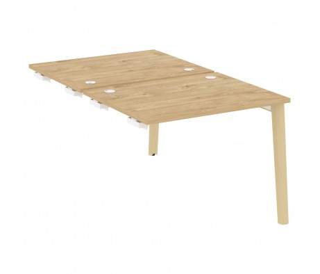 Стол-приставка двойной к опорным элементам, опоры - массив дерева 98x163,5x75 Onix Wood