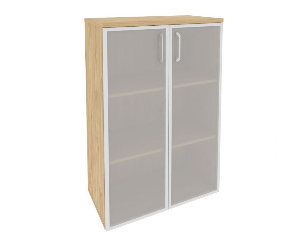 Шкаф средний широкий (2 средних фасада стекло в раме) 800x420x1207 Onix