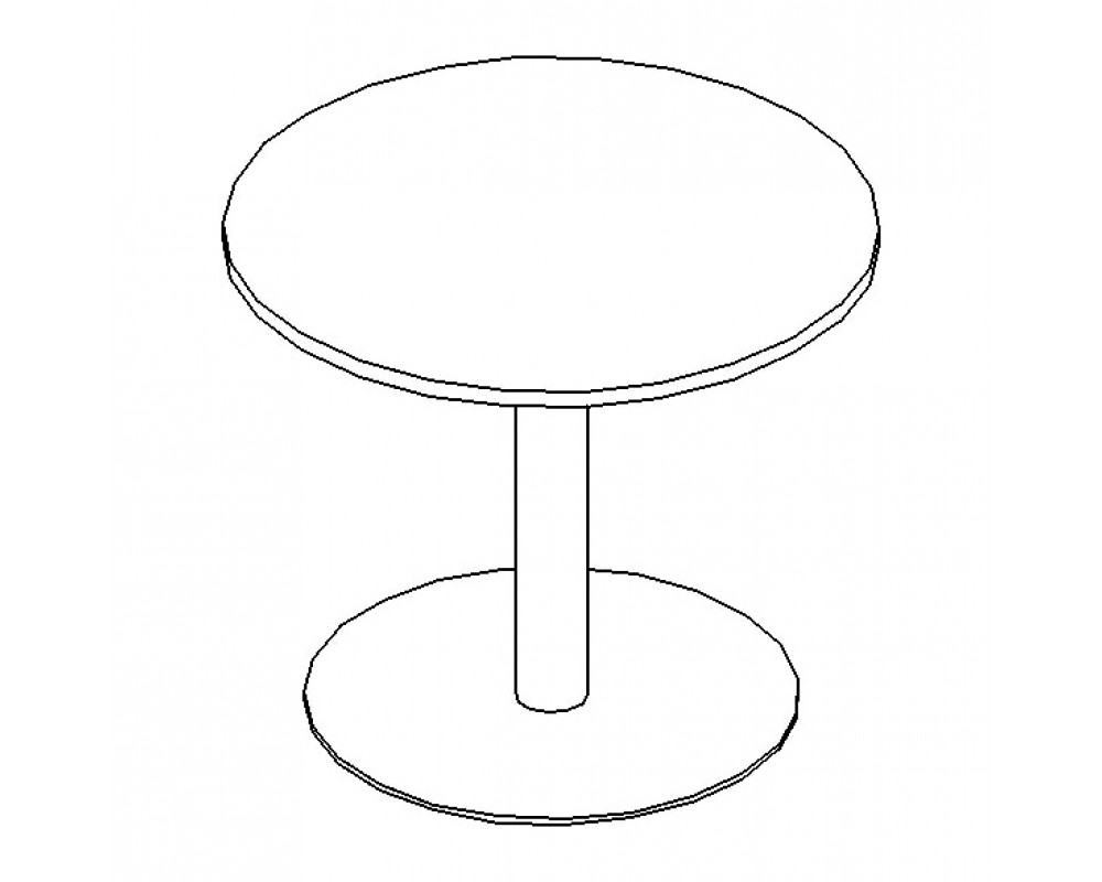 Стол для переговоров круглый на опоре-колонне A4.PRO