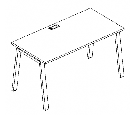 Стол письменный на металлокаркасе TRE 100x80x75 A4.PRO