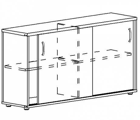 Шкаф-купе низкий (для 2-х столов 60) Albero