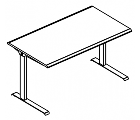 Стол письменный на металлокаркасе МL (2 скоса) 100x80x75 Alta ML