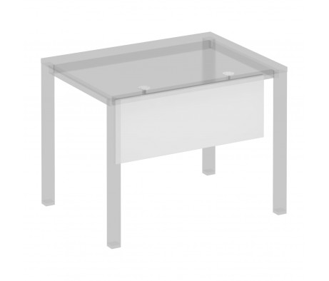 Экран стола защитный (ДСП) с кронштейнами для стола 100 на белом металлокаркасе Комфорт КФ