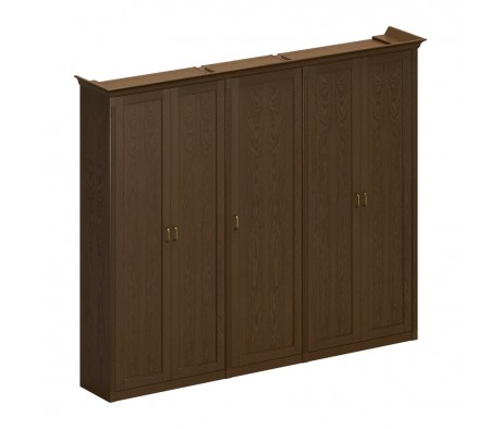 Шкаф высокий комбинированный (2 для документов + узкий для одежды) Perseo
