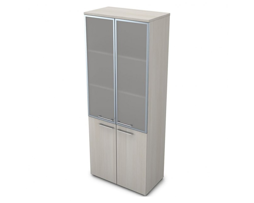 Шкаф высокий со стеклом (800*450*2045) 9НШ.005.19 Gloss Line