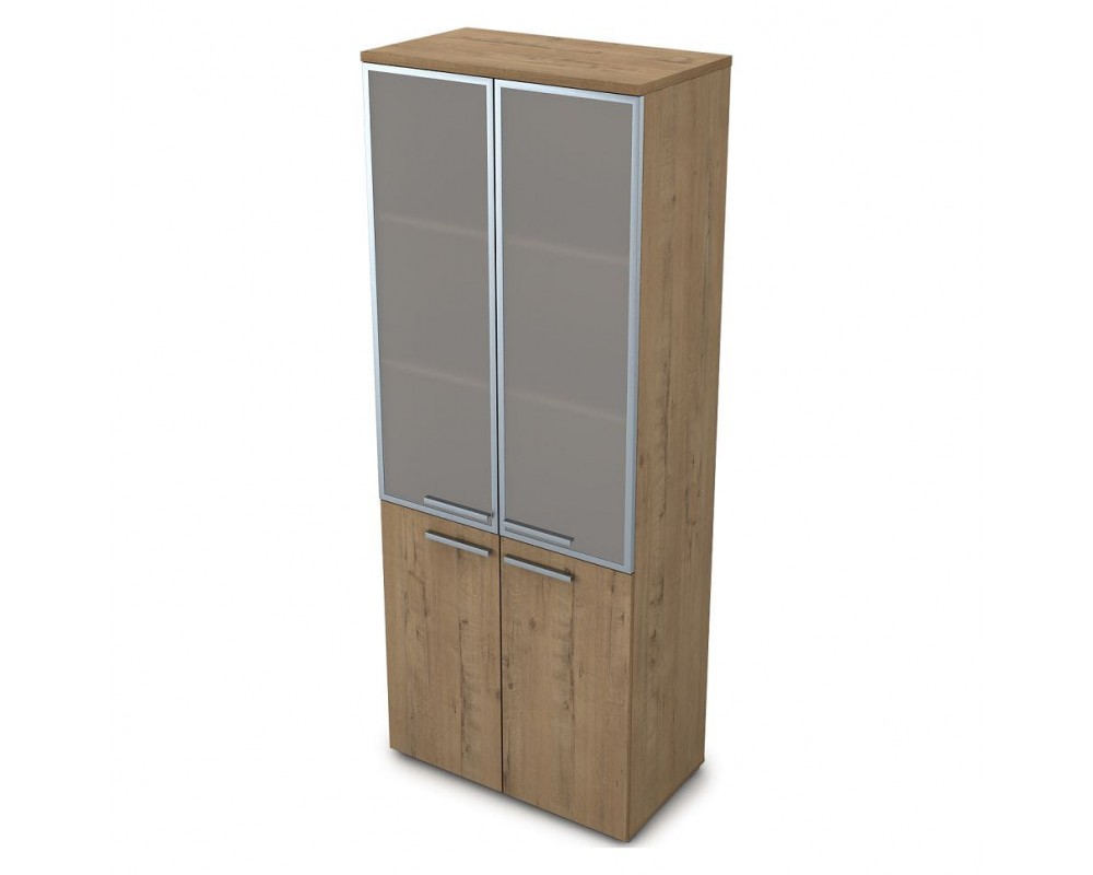 Шкаф высокий со стеклом (800*450*2045) 9Ш.005.19 Gloss