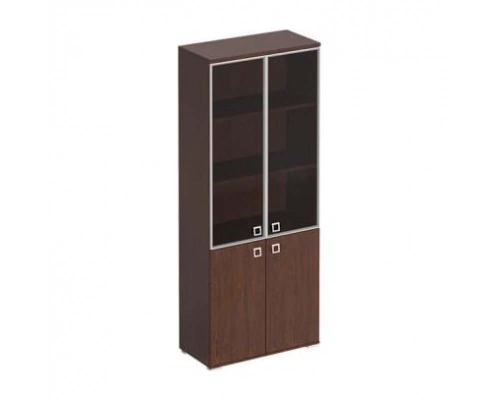 Шкаф для документов со стеклянными тонированными дверьми в рамке 90,2x44,2x221 Cosmo