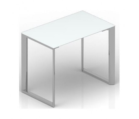 Приставной стол 100х60х71 стекло белое мателюкс оптивайт Carre