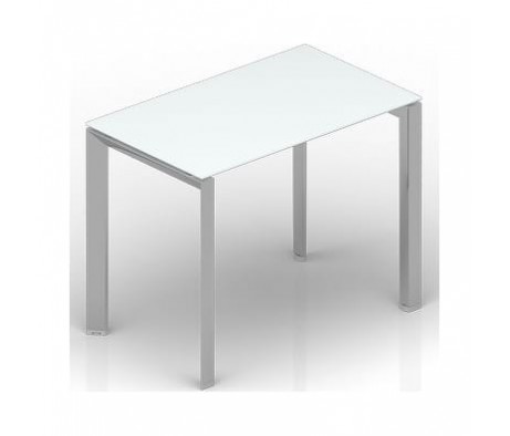 Приставной стол 100х60х71 стекло белое мателюкс оптивайт Orbis