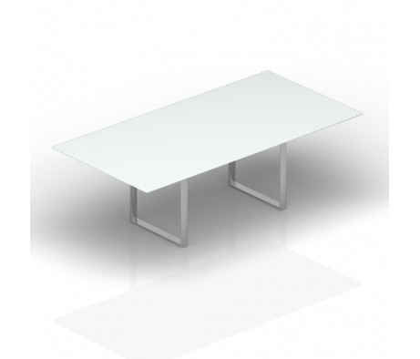 Стол для совещаний 240х120х71 стекло белое мателюкс оптивайт Orbis, Carre