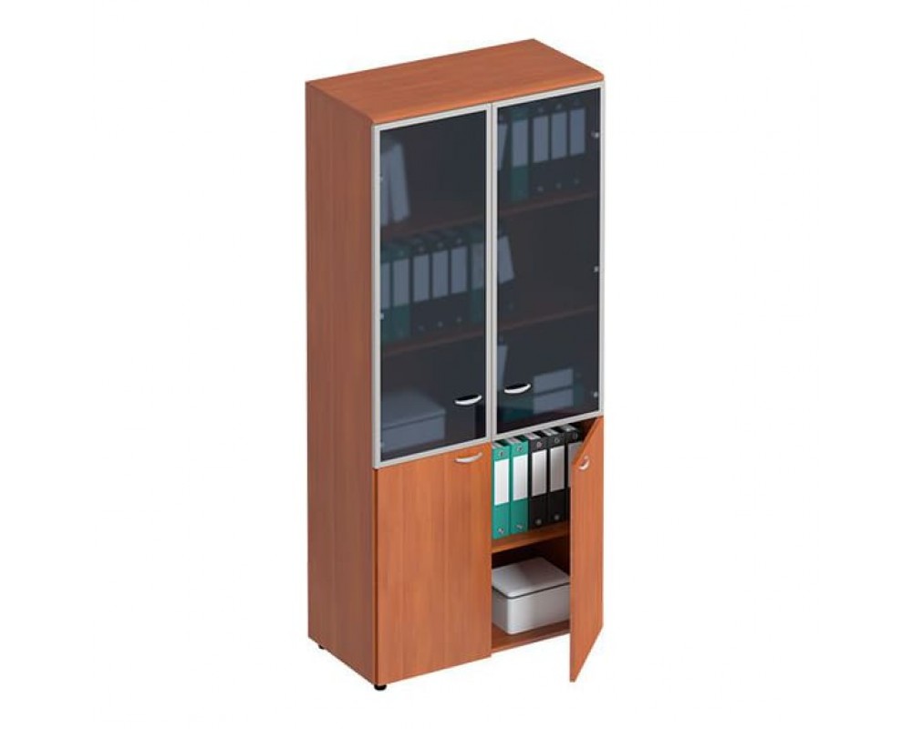 Шкаф для документов со стеклянными дверьми ФС 346 Матрица