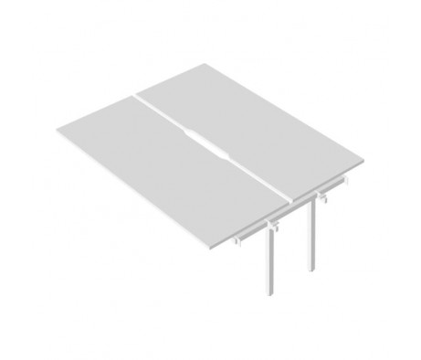 Промежуточный сдвоенный стол с вырезом на металлокаркасе RM-1.2(x2)+F-63M Rio Project