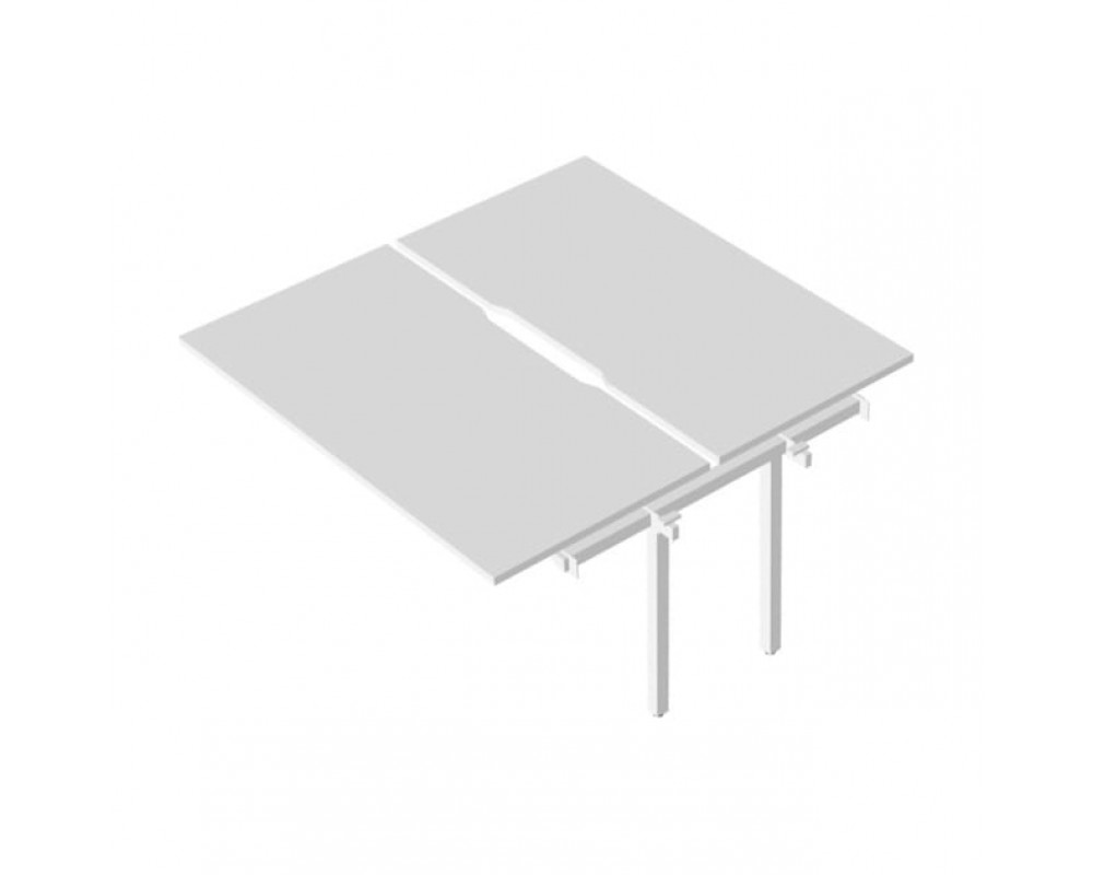 Промежуточный сдвоенный стол с вырезом на металлокаркасе RM-3.2(x2)+F-61M Rio Project