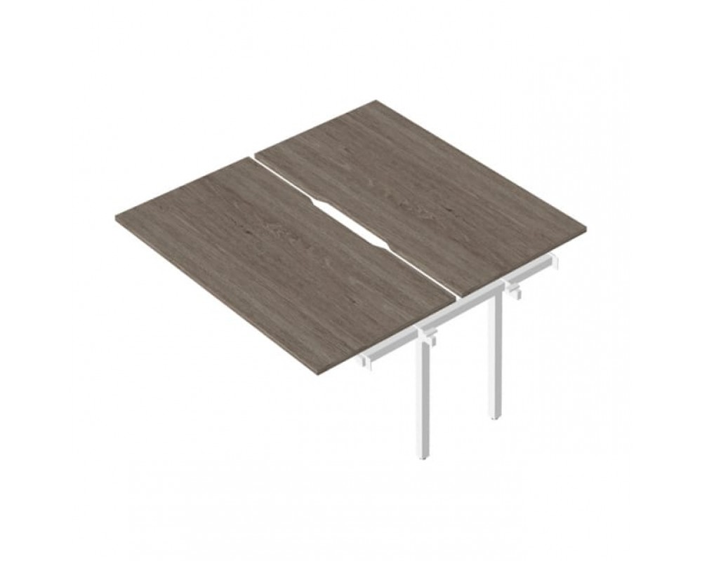 Промежуточный сдвоенный стол с вырезом на металлокаркасе RM-3.2(x2)+F-61M Rio Project