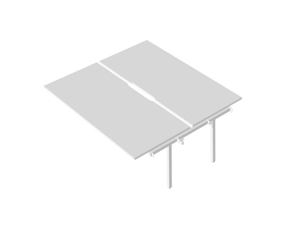 Промежуточный сдвоенный стол с вырезом на металлокаркасе RP-1.2(x2)+F-67M Rio Project