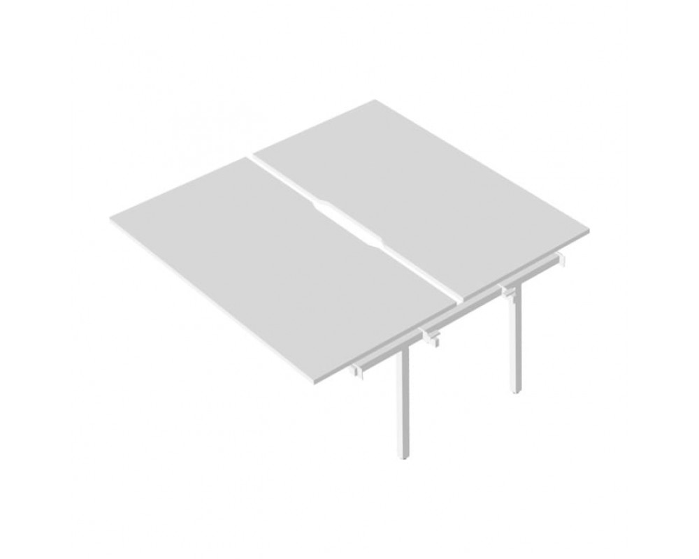 Промежуточный сдвоенный стол с вырезом на металлокаркасе RP-2.2(x2)+F-66M Rio Project