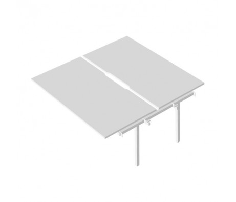 Промежуточный сдвоенный стол с вырезом на металлокаркасе RP-2.2(x2)+F-66M Rio Project