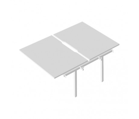 Промежуточный сдвоенный стол с вырезом на металлокаркасе RP-4.2(x2)+F-64M Rio Project