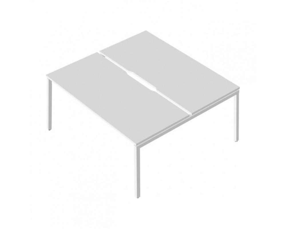 Сдвоенный стол с вырезом на металлокаркасе RM-2.2(x2)+F-46M Rio Project