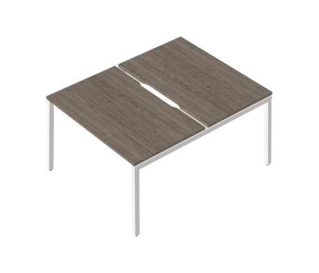 Сдвоенный стол с вырезом на металлокаркасе RM-4.2(x2)+F-44M Rio Project