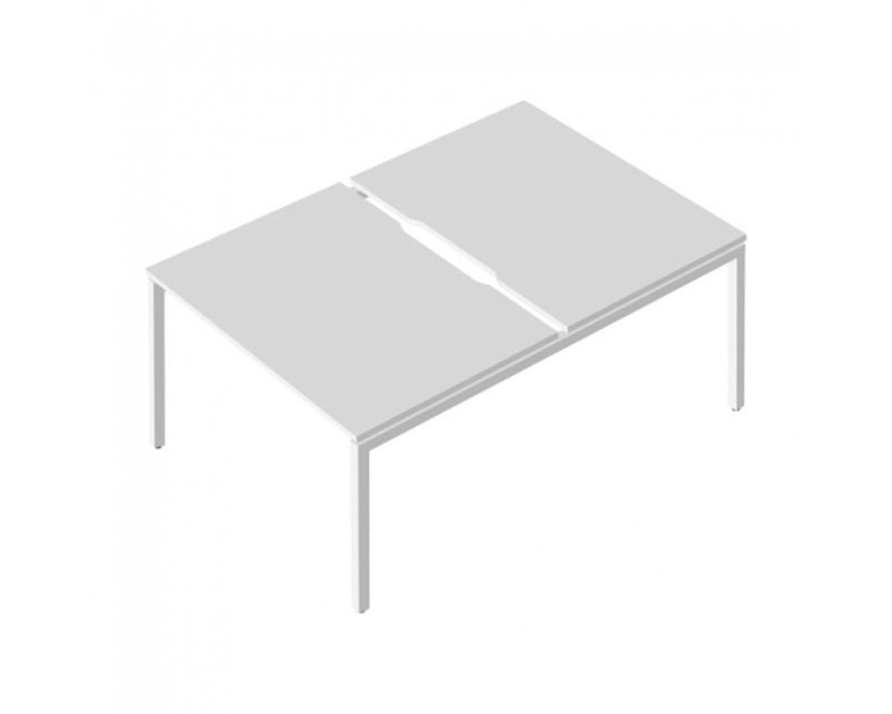Сдвоенный стол с вырезом на металлокаркасе RP-4.2(x2)+F-48M Rio Project