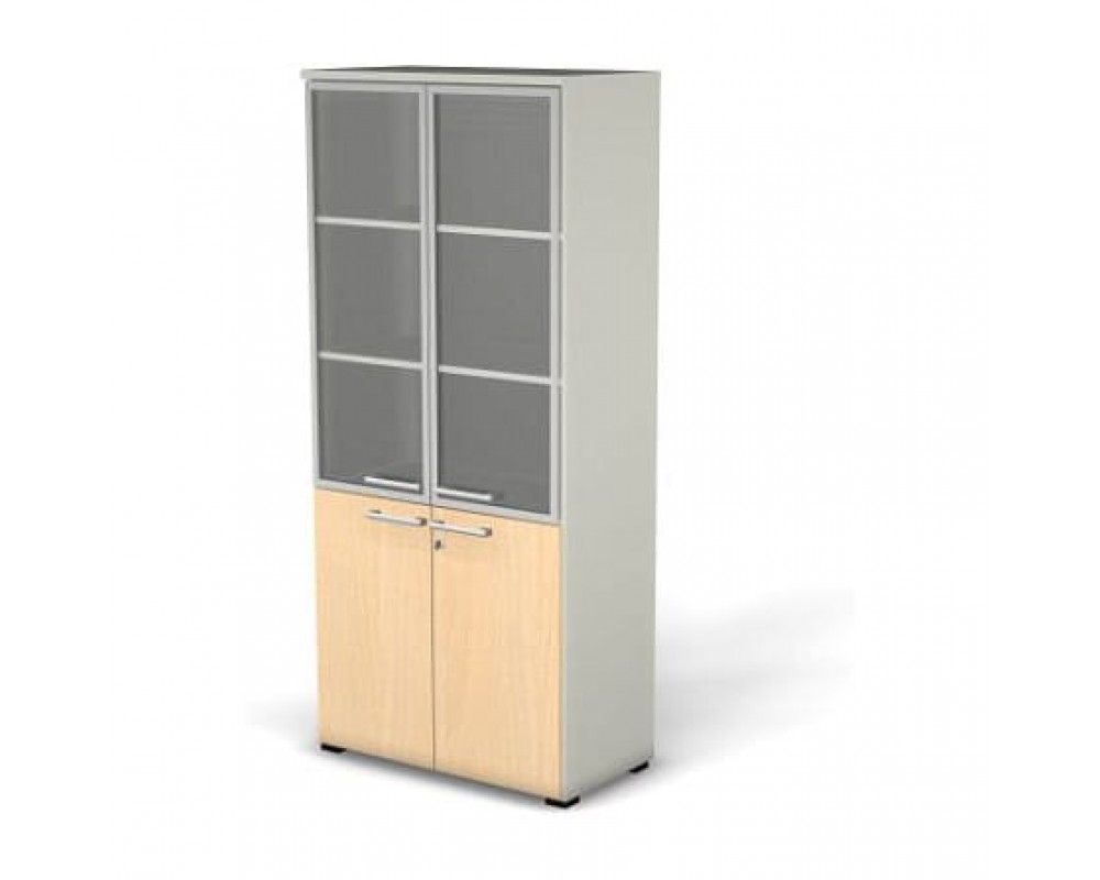 Модуль шкафа 5 уровней задняя стенка HDF стекло в алюминиевой раме 78,6x42x176,3 76H10420131022 Smart