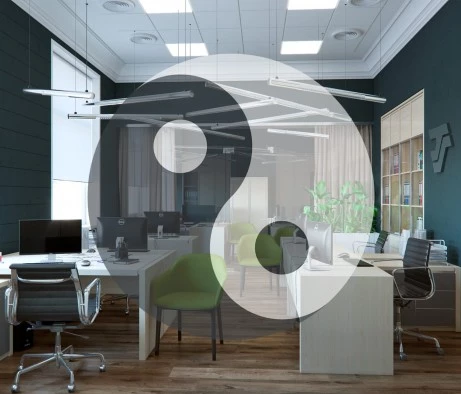 Как расставить мебель в офисе по фен-шую?