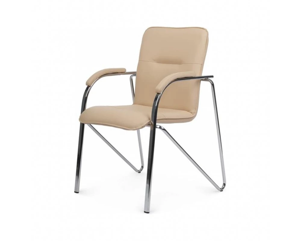 Стул Самба с мягкими подлокотниками SMB-01H Хром гальв.