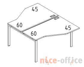 Рабочая станция опоры DUE столы Техно (2х160) A4.PRO images