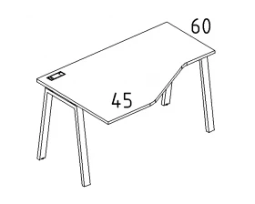 Стол эргономичный левый "Техно" на мет. каркасе TRE A4.PRO images