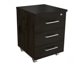 Тумба подкатная с центральным замком 43x46x60 Belfast, Blackwood, Steel images