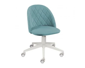 Кресло D Cake white Велюр, Бирюзовый images