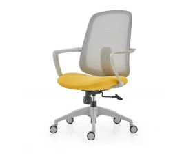 Кресло D Fun Grey Сетка/Ткань, Серый/Желтый images