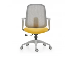 Кресло D Fun Grey Сетка/Ткань, Серый/Желтый images