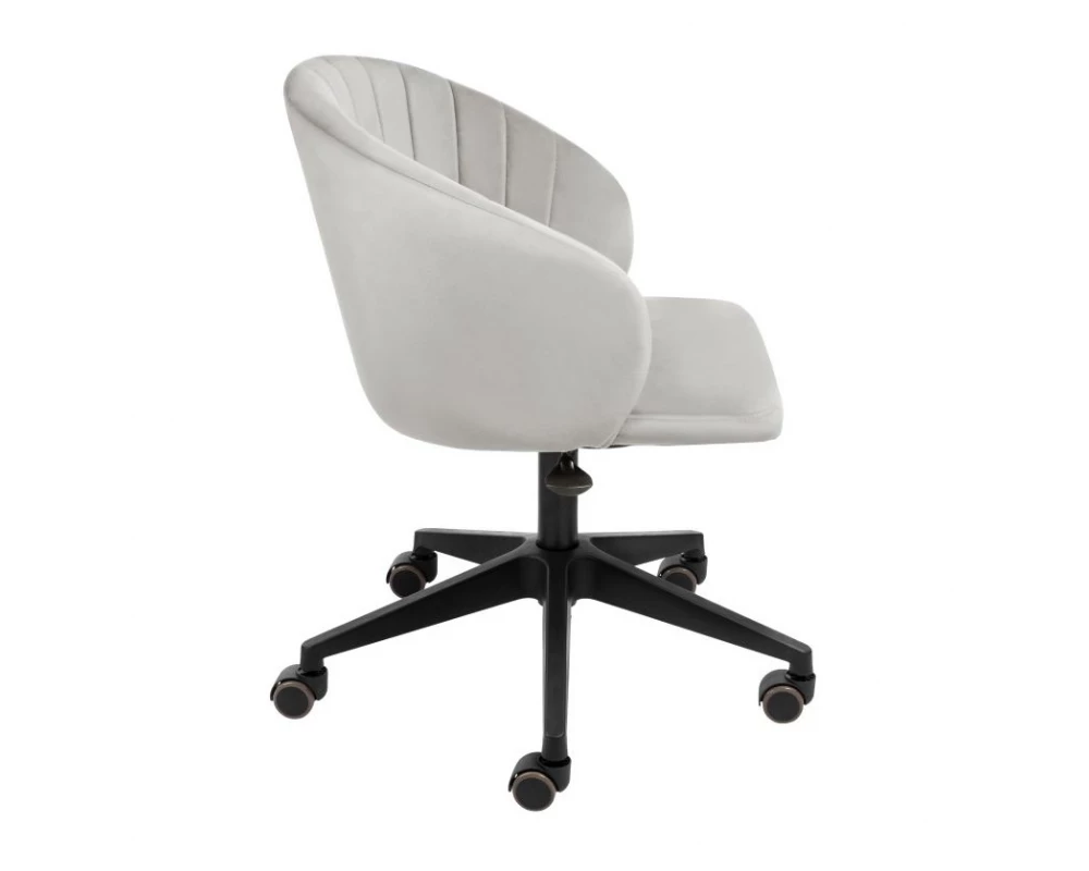 Кресло D Кресло Shell black Велюр, Серый