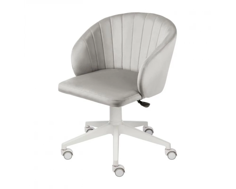 Кресло D Кресло Shell white Велюр, Серый