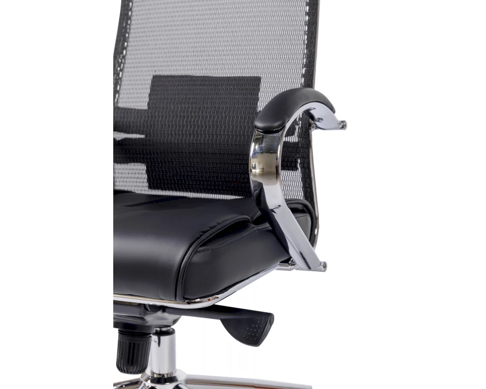 Кресло D Trinity Сетка/Экокожа, Черный