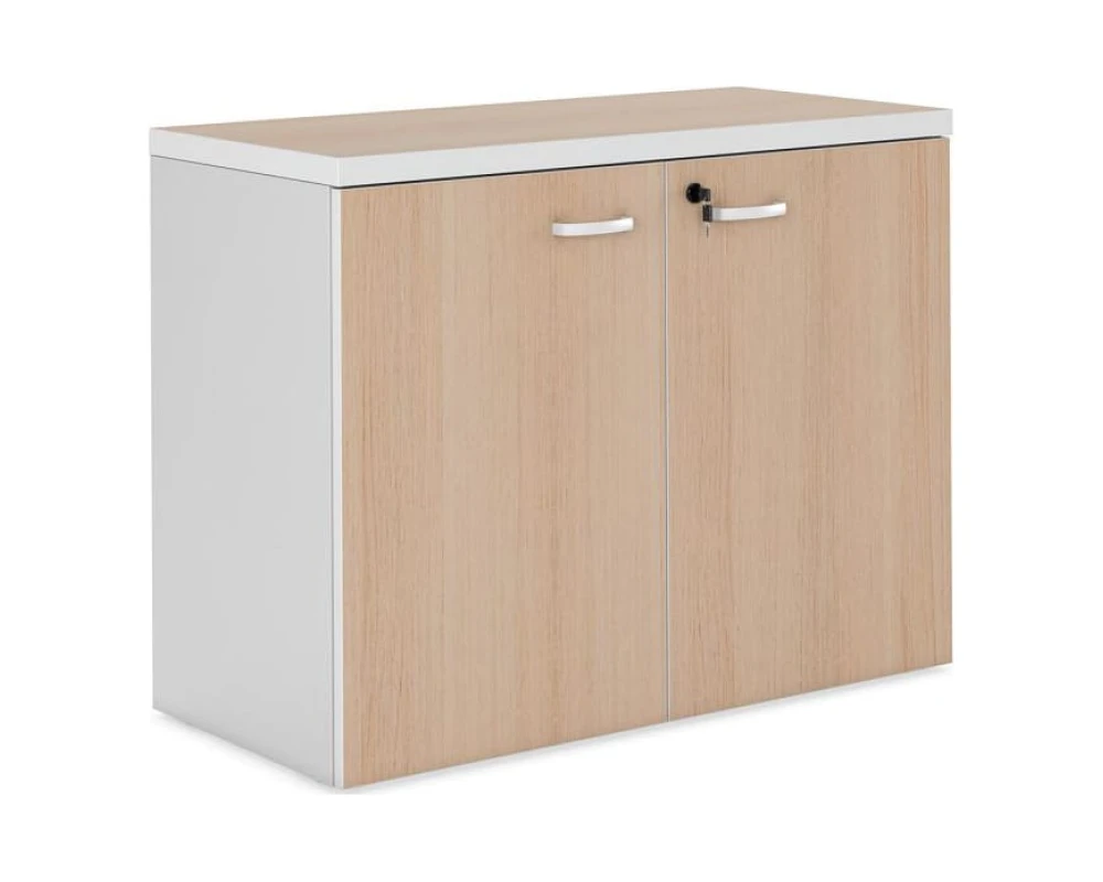 Шкаф h72 с деревянными дверями Флэш Вайт / Flash White