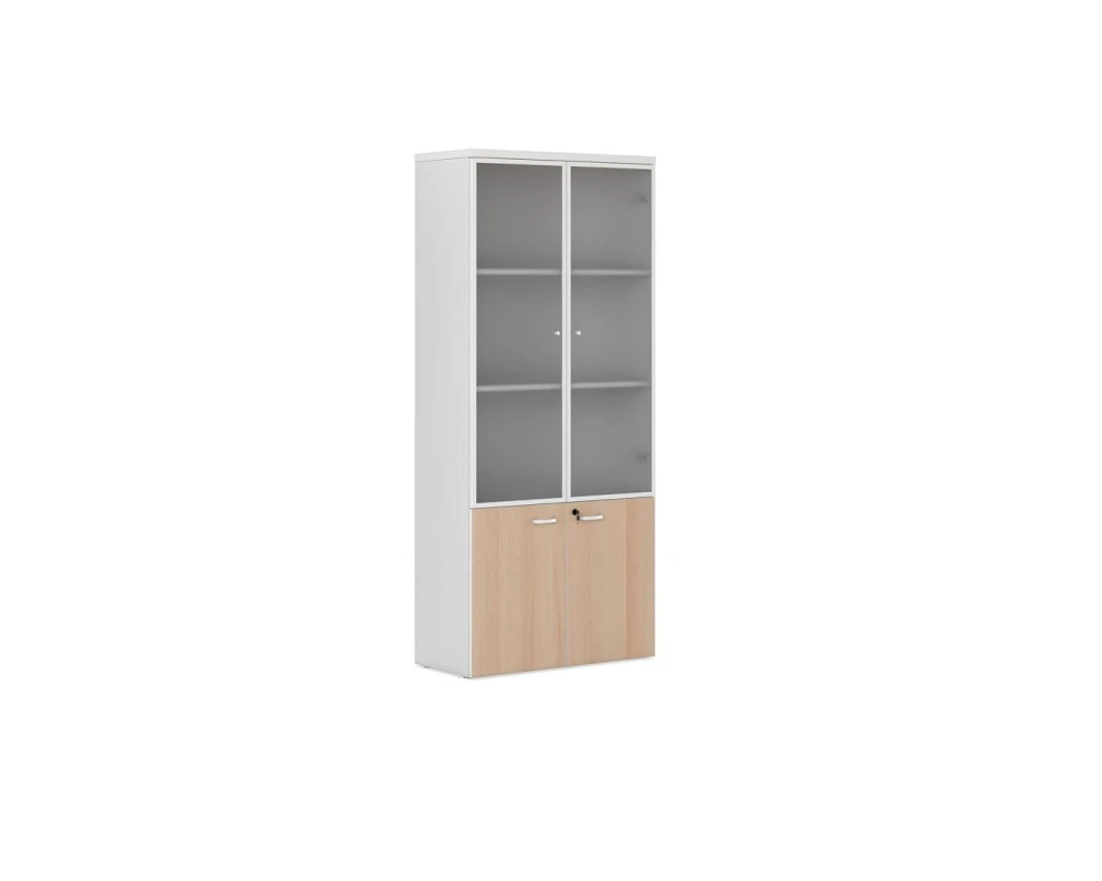 Шкаф комбинированный алюминий Флэш Вайт / Flash White