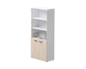 Шкаф комбинированный 800х383х1835 Everprof ЭВО / EVO Белый/Дуб соната images