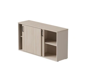 Шкаф-купе низкий 1374х385х755 Everprof ЭВО / EVO Кашемир/Дуб соната images