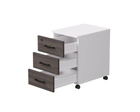 Тумба мобильная 406х540х608 Everprof ЭВО / EVO Белый/Белый/Дуб пасадена images