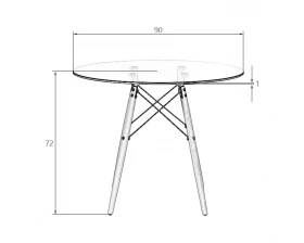 Стол обеденный CHELSEA'90 GLASS images
